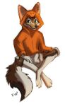  2022 anthro balls canid canine clothed clothing digital_media_(artwork) feet fingers flashlioness genitals hi_res male mammal smile solo toes 