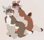  absurd_res age_difference blitzthedurr capreoline cervid don_(blitzthedurr) father father_and_child father_and_son hi_res incest_(lore) male male/male mammal massage parent parent_and_child reindeer seth-iova son 