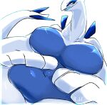  anthro big_breasts blue_body breasts female hi_res legendary_pok&eacute;mon lugia nintendo po_chf pok&eacute;mon pok&eacute;mon_(species) solo video_games white_body 