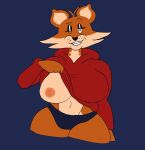  anthro big_breasts breasts canid canine clothing female flashing fox hi_res hoodie karen_the_fox_(mexicommie) mammal mexicommie nipples one_eye_closed panties red_fox smile smirk solo thick_thighs topwear trans_(lore) trans_woman_(lore) underwear wide_hips wink 
