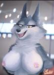  absurd_res anthro big_breasts breasts canid canine canis elseirius female hi_res illumination_entertainment looking_at_viewer mammal nipples nude porsha_crystal sing_(disambiguation) sing_(movie) smile solo wolf 