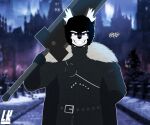  absurd_res anthro armor canid canine canis clothed clothing dark_souls dialogue digital_drawing_(artwork) digital_media_(artwork) english_text fromsoftware fur greatsword grey_body grey_fur hair hi_res holding_object holding_sword holding_weapon lobo_(lobokosmico) lobokosmico looking_at_viewer male mammal melee_weapon smile solo standing sword text video_games weapon white_body white_fur wolf 