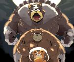  2022 anthro biped black_nose brown_body group humanoid_hands hyaku_(artist) kemono mammal moon night nintendo outside pok&eacute;mon pok&eacute;mon_(species) size_difference teddiursa ursaluna ursaring ursid video_games 