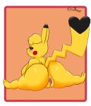  anthro anus bodily_fluids clothing cosplay_pikachu_(character) cosplay_pikachu_(costume) dripping_pussy female flexible gaping gaping_pussy genital_fluids genitals hi_res nintendo ori-doggo pikachu pikachu_libre pok&eacute;mon pok&eacute;mon_(species) pussy pussy_juice solo solo_focus splits spread_legs spreading thick_thighs video_games volta_(ori-doggo) 