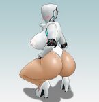  big_breasts big_butt breasts butt clothed clothing crouching faceless female haydee haydee_(game) hi_res high_heels little_brexxy machine not_furry robot shadow solo video_games 