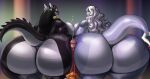  absurd_res anthro big_breasts big_butt breasts butt dragon female group hi_res hot_dogging huge_butt male pubes tail vdisco wide_hips 