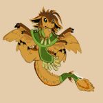  4_arms 4_ears alex_(overgrown_lizards) anthro avali avali_(original) chaseinfinity claws feathers feet female hi_res multi_arm multi_ear multi_limb solo winged_arms wings 