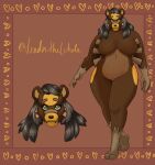  anthro big_breasts breasts curvy_figure featureless_crotch feet female fingers fur hair hi_res huge_breasts humanoid looking_at_viewer mammal nintendo nude pok&eacute;mon pok&eacute;mon_(species) solo solo_focus standing thick_thighs ursaluna ursid video_games voluptuous wide_hips 