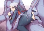  1girl 3girls absurdres akari_(pokemon) anal anus ass_grab black_hair crotch_cutout deliciousbra double_penetration fellatio gangbang group_sex head_out_of_frame head_scarf highres interspecies machoke multiple_girls oral penis pokemon pokemon_(creature) pokemon_(game) pokemon_legends:_arceus pussy scarf thigh_grab vaginal 