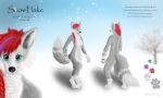  anthro arctic black-buck_(artist) canid canine female fluffy fox hair mammal model_sheet realistic reference_image snow snowflake_(character) solo 