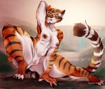  anthro bunnywhiskerz dreamworks felid fur genitals kung_fu_panda mammal master_tigress pantherine pussy spread_legs spreading striped_body striped_fur stripes tiger 