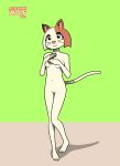  acidskunkwolf anthro breasts domestic_cat felid feline felis female genitals hi_res mammal nipples nude odd_taxi pose pussy shiho_ichimura_(odd_taxi) solo standing 