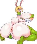  anthro anus big_breasts big_butt breasts butt carrot_(one_piece) clothing female hi_res huge_breasts huge_butt lagomorph legwear leporid looking_at_viewer looking_back looking_back_at_viewer mammal matospectoru one_piece rabbit solo thick_thighs thigh_highs tongue tongue_out 