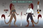  anthro clothed clothing digital_drawing_(artwork) digital_media_(artwork) equis_universe female ki&#039;rinaes melee_weapon model_sheet muscular muscular_anthro muscular_female paws rae_doubletail reference_image solo sunny_way sword underwear weapon 