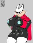  2020 5_fingers absurd_res areola big_breasts bikini black_body black_skin breasts clothing fecharis female fingers genitals halotroll hi_res hollow_knight hornet_(hollow_knight) legwear nipples pussy sling_bikini solo swimwear team_cherry vessel_(species) video_games wide_hips 