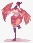 anatid anseriform anserinae anthro avian beak bikini bird breasts cleavage clothed clothing drawfruit feathered_wings feathers female goose solo swimwear wide_hips wings 