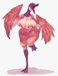  anatid anseriform anserinae anthro avian beak big_breasts bikini bird breasts cleavage clothed clothing drawfruit feathered_wings feathers female goose solo swimwear wide_hips wings 