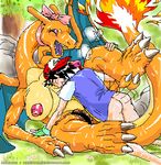  breasts charizard cute feet fire furry large_breasts lowres mariano pokemon tail 