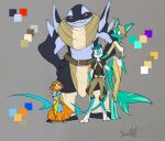  anthro david_lillie dreamkeepers evzen family father female fish group male marine model_sheet mother parent pet reptile scalie shark sibling simple_background sister webcomic_character 