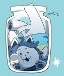  canid canine clothed clothing felid feline glass_jar hair mammal mao_ming pawpads paws simple_background stuck tem temmie_(undertale) text tongue topwear undertale undertale_(series) video_games white_body 