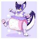  anthro bottomwear clothing diaper girly hi_res jupiters koruko male skirt solo waddle 
