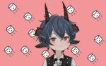  1boy :3 animal_ears animated blue_hair goat_boy goat_ears goat_horns highres horizontal_pupils horns indie_virtual_youtuber live2d looking_at_viewer looking_to_the_side multiple_horns omurice_(roza4957) pale_skin purple_eyes uriah virtual_youtuber 