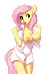  2021 anthro anthrofied blep bottomless breasts clothed clothing colored_sketch equid equine exposed_breasts female flashing fluttershy_(mlp) friendship_is_magic hair hi_res horse looking_aside mammal my_little_pony nipples pink_hair pink_tail pony portrait shirt simple_background sketch solo three-quarter_portrait tongue tongue_out topwear vistamage white_background white_clothing white_shirt white_topwear yellow_body 