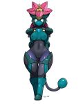  alien android anthro blue_gem breasts droid female flower flower_on_head furball_(artist) gem hands_behind_back hi_res humanoid ku1-7n machine mouthless navel nipples nokuri petals pink_flower plant pupils robot robot_joints small_feet solo standing white_pupils 
