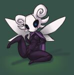  anus bent_legs black_body breasts cape clothing fan_character female genitals hollow_knight jittermodo looking_at_viewer navel nipples nude one_leg_up pussy raised_leg simple_background sitting solo spread_legs spreading team_cherry vessel_(species) video_games wings 