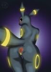  absurd_res butt ebbakatten eeveelution female genitals glowing hi_res knotting looking_at_viewer looking_back nintendo penetration pok&eacute;mon pok&eacute;mon_(species) pussy umbreon vaginal vaginal_knotting vaginal_penetration video_games 