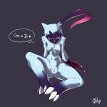  anthro anus bedroom_eyes blush breasts clitoris english_text female gatox_(artist) genitals hi_res looking_at_viewer narrowed_eyes nintendo nipples nude pok&eacute;mon pok&eacute;mon_(species) pussy seductive simple_background sitting sneasler solo spread_legs spreading text thought_bubble video_games 