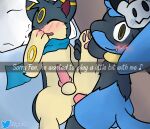  anal anal_penetration bed duo erection feral furniture genitals hugo_the_riolu hugoriolu male male/male mask molma_(artist) nintendo on_bed pawpads penetration penis photo pok&eacute;mon pok&eacute;mon_(species) quilava riolu snapchat synge video_games 