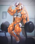  abs absurd_res anthro biceps bodily_fluids bra breasts clothing dumbbell equid equine erect_nipples fan_character female flexing flexing_bicep genitals gym hair hasbro hi_res horse mammal multicolored_body multicolored_hair muscular muscular_anthro muscular_arms muscular_female muscular_thighs my_little_pony nipple_outline nipples pegasus pony pussy rizzyofen solo sports_bra sweat underwear unguligrade_anthro weights wings 