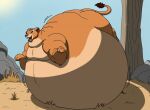  2012 belly big_belly disney fangs felid female feral grass hectorthewolf hyper hyper_belly immobile light lion looking_at_viewer lying mammal morbidly_obese morbidly_obese_female morbidly_obese_feral nala obese obese_female obese_feral on_front open_mouth outside overweight overweight_female overweight_feral pantherine plant raised_tail rock shadow smile solo sunlight the_lion_king tongue tree 
