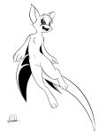  ambiguous_gender black_and_white black_eyes black_membrane dragon feral flying fur furred_dragon giru_(artist) happy hi_res membran membrane_(anatomy) monochrome solo suspended_in_midair unknown_character 