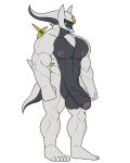  absurd_res anthro anthrofied arceus balls big_penis black_balls black_penis castrodour genitals hi_res humanoid_genitalia humanoid_penis legendary_pok&eacute;mon male muscular muscular_anthro muscular_male nintendo nipples nude pecs penis pok&eacute;mon pok&eacute;mon_(species) simple_background solo standing video_games white_background white_body 