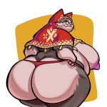  absurd_res anthro big_breasts big_butt breasts butt capcom domestic_cat felid feline felis female grammeowster_chef hi_res huge_breasts huge_butt mammal monster_hunter nipples nondelismell solo video_games 