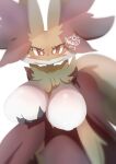  2021 :3 absurd_res anthro arms_under_breasts big_breasts blush breast_grab breast_squish breasts canid canine chest_tuft delphox female fur grey_pupils hand_on_breast hi_res huge_breasts inner_ear_fluff looking_at_viewer mammal nintendo nipple_outline nyaswitchnya pok&eacute;mon pok&eacute;mon_(species) pupils red_body red_eyes red_fur simple_background smile solo squish tuft upper_body video_games white_background white_body white_fur yellow_body yellow_fur 