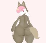  absurd_res anthro artlooow big_butt bovid bovine butt caprine chikn_nuggit cofi_(chikn_nuggit) female genitals hi_res mammal pussy sheep solo thick_thighs wide_hips 