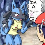  blush breasts furry jpeg_artifacts lucario pokemon pussy 