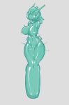  absurd_res amputee animate_inanimate anthro blue_body breasts disability double_amputee dragon female genitals handles_on_hips handles_on_shoulders hi_res inflatable living_inflatable living_sex_doll monopod pussy shanher sketch solo 
