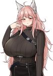  absurdres animal_ears breasts girls&#039;_frontline_neural_cloud highres large_breasts persica_(girls&#039;_frontline) persicaria_(girls&#039;_frontline_nc) pink_hair samyukgoo369 