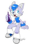  ambiguous_gender anthro bottle canid canine canis domestic_dog furry jamie_(disambiguation) mammal sega simple_background solo sonic_the_hedgehog_(series) white_background 