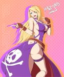 1girl absurdres ass backless_dress backless_outfit belt blonde_hair blue_eyes breasts covered_nipples dress fatal_fury hazard_sys highres jenet_behrn large_breasts long_hair mark_of_the_wolves the_king_of_fighters the_king_of_fighters_xv 