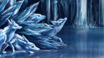  16:9 2022 ambiguous_gender blue_theme canid canine cave detailed_background digital_media_(artwork) elemental_creature elkir feral fox hi_res ice mammal reflection widescreen 
