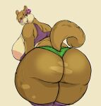  anthro big_breasts big_butt bottomwear bra breasts brown_body brown_fur butt butt_focus clothing eyeshadow female flower fur hi_res huge_butt huge_thighs looking_back low-angle_view makeup mammal multicolored_body multicolored_fur nickelodeon plant rear_view rodent sandy_cheeks sciurid simple_background smile solo spongebob_squarepants takarachan tan_body tan_fur thick_thighs torn_bottomwear torn_clothing two_tone_body two_tone_fur underwear 