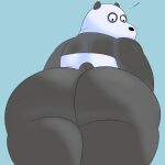  anonymous_artist anthro big_butt black_body black_fur black_nose butt cartoon_network color_edit colored colossalstars edit fur giant_panda hi_res male mammal nervous overweight overweight_male panda_(wbb) solo surprise surprised_expression ursid we_bare_bears white_body white_fur 
