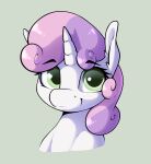  absurd_res aquaticvibes bust_portrait equid equine eyebrow_through_hair eyebrows female feral friendship_is_magic hair hi_res horn looking_at_viewer mammal multicolored_hair my_little_pony portrait solo sweetie_belle_(mlp) translucent translucent_hair unicorn 
