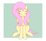  absurd_res aquaticvibes blush border equid equine eyes_closed female feral fluttershy_(mlp) friendship_is_magic hi_res hooves mammal my_little_pony pegasus smile solo white_border wings 