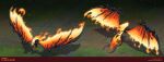  absurdres alternate_costume animal anivia artist_name bird character_name commentary english_commentary fire flaming_bird highres league_of_legends multiple_views outdoors vladbacescu web_address 